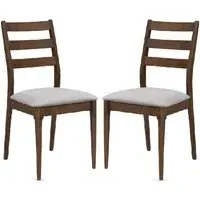 Orillia Dining Chairs with Fabric Seat - Walnut