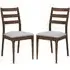 Orillia Dining Chairs with Fabric Seat - Walnut