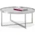 Orillia Mirrored Coffee Table with Steel Frame - Clear