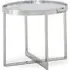 Orillia Mirrored End Table with Steel Frame - Clear