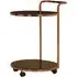 Orion 2 Tier Drinks Trolley - Black, Rose Gold