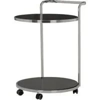 Orion 2 Tier Drinks Trolley - Black, Silver