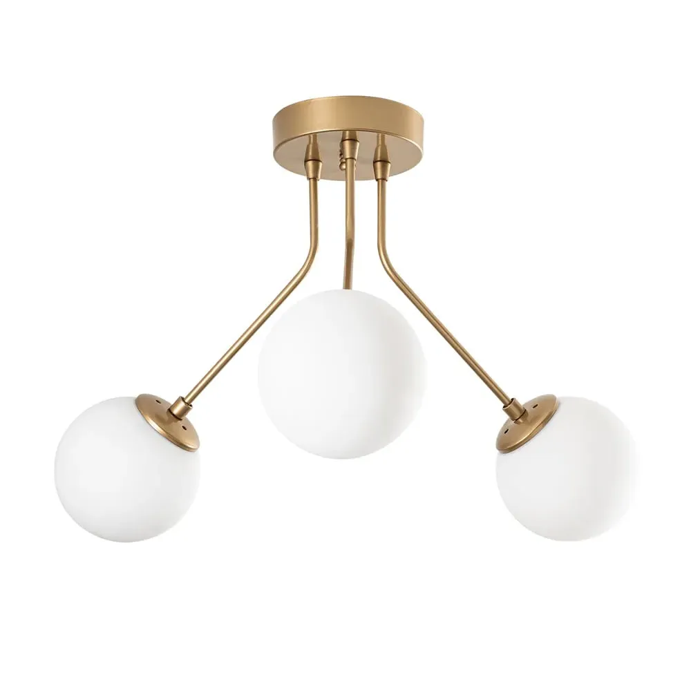 Orion 3 Light Ceiling Light - Gold, Metal product