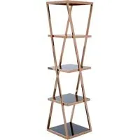 Orion 5 Tier Shelving Unit - Black, Rose Gold