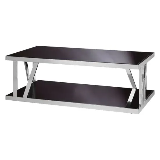 Orion Coffee Table - Black, Chrome
