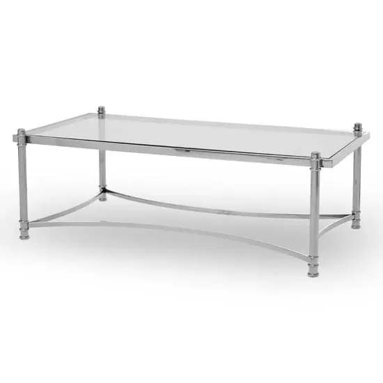 Orion Coffee Table - Silver, Glass