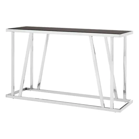 Orion Console Table - Black, Chrome