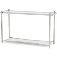 Orion Console Table - Silver, Glass