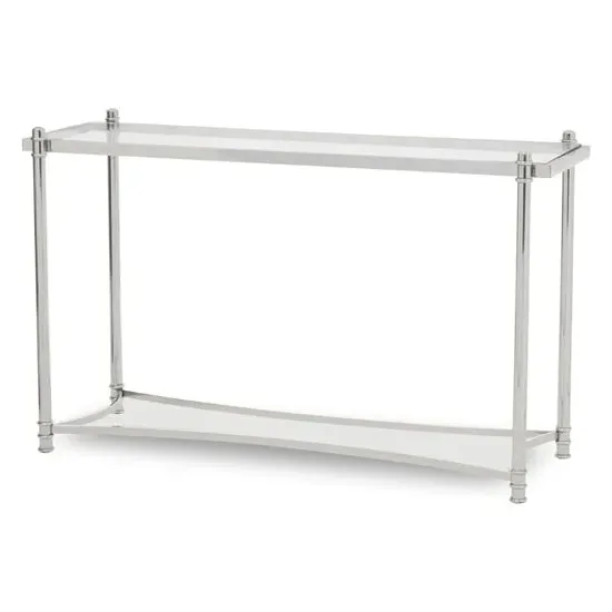 Orion Console Table - Silver, Glass