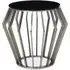 Orion Round Side Table - Black, Silver