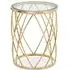 Orion Round Side Table - Gold, Glass