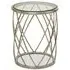 Orion Round Side Table - Silver, Glass