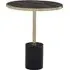 Orizone Round End Table - Black, Marble