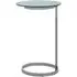Orizone Round End Table - White Marble Effect, Glass