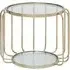Orizone Side Table with Cage Base - Gold, Glass