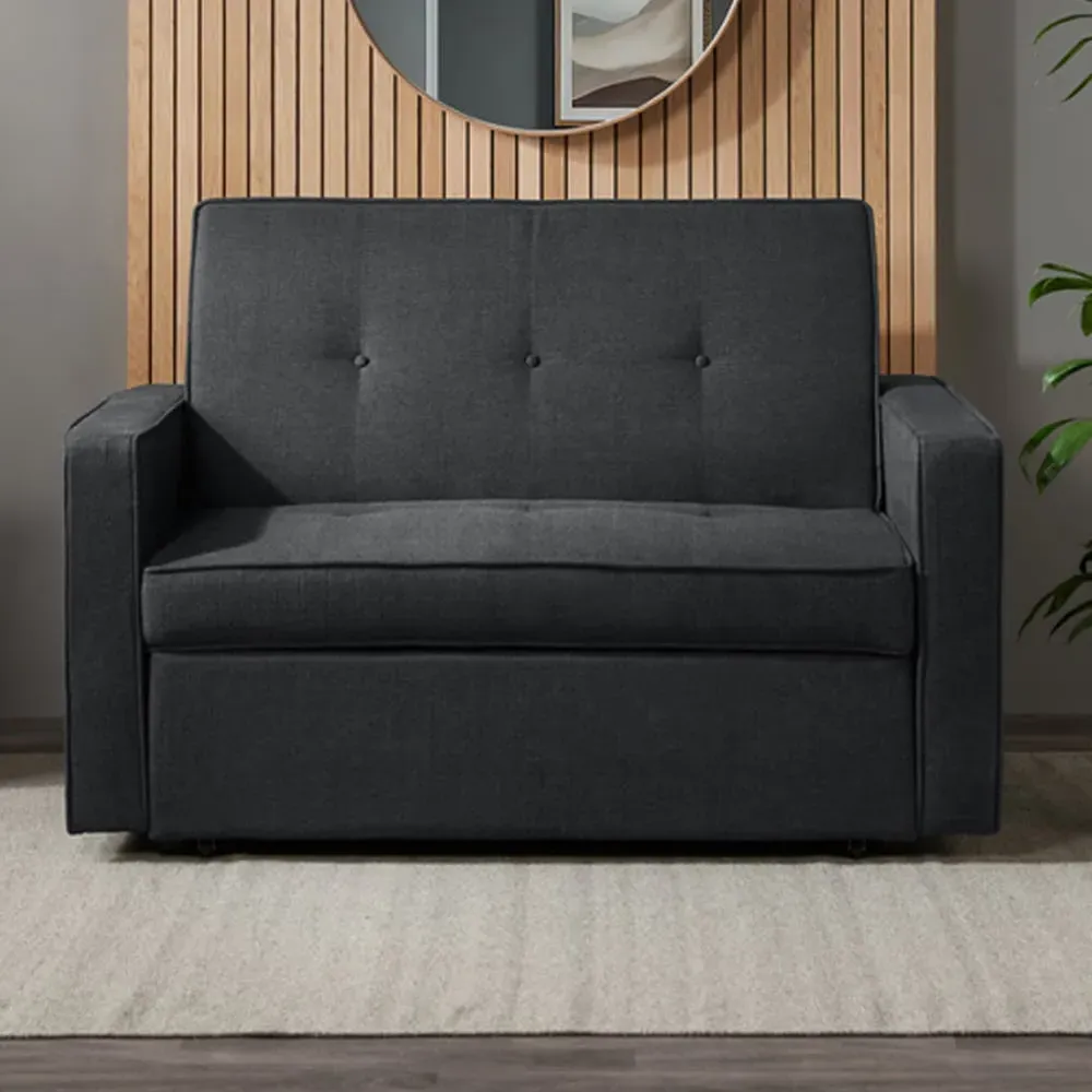 Orlando 2-Seater Fabric Sofa Bed - Charcoal product