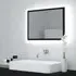 Ormond Bathroom Mirror with LED Lights - Black, Wood
