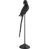Oro Large Parrot Sculpture - Black, Aluminium