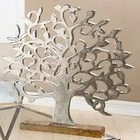 Oro Large Tree Sculpture - Silver, Aluminium