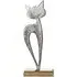 Oro Small Cat Luna Sculpture - Silver, Aluminium