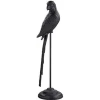 Oro Small Parrot Sculpture - Black, Aluminium