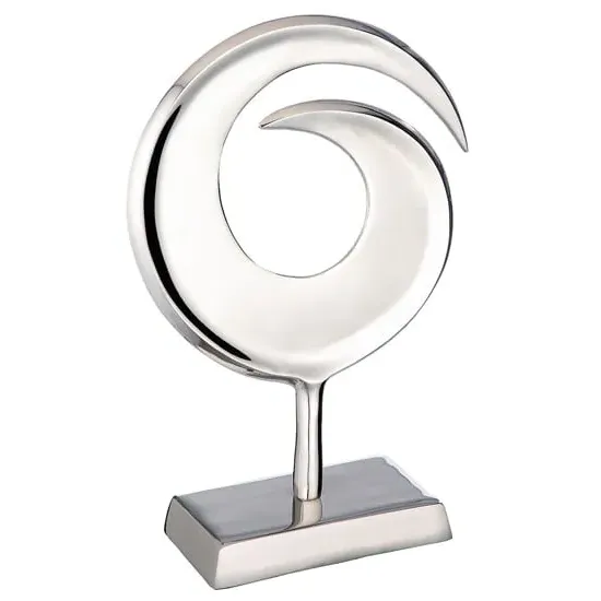 Oro Small Swirl Sculpture - Silver, Aluminium image