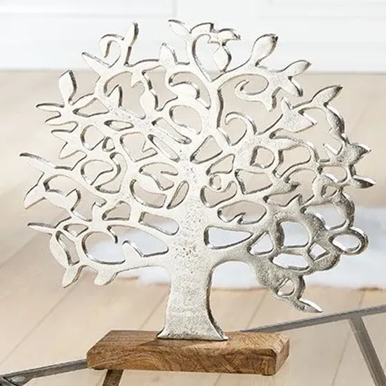 Oro Small Tree Sculpture - Silver, Aluminium product