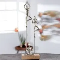 Oro Yoga Group Sculpture - Silver, Aluminium