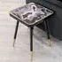 Orono Glass Top Side Table - Black, Gold