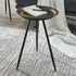 Orono Large Round Side Table - Black, Metal