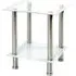 Orono Square Side Table with Undershelf - Clear, Glass