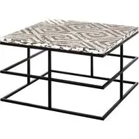 Orphee Square Coffee Table - White, Fir Wood
