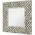 Orphee Square Wall Mirror - Distressed White, Fir Wood