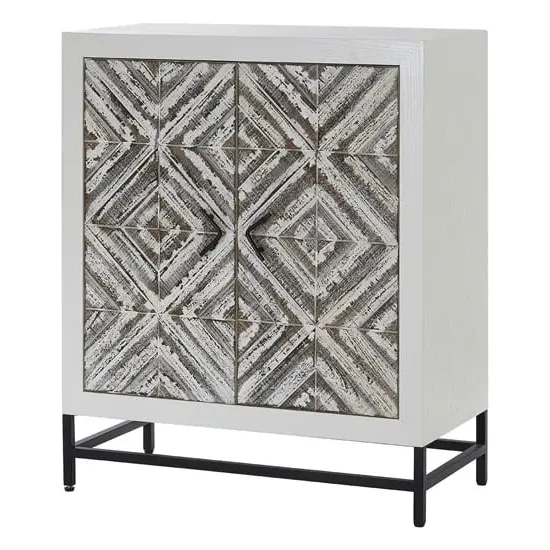 Orphee Storage Cabinet - White, Fir Wood