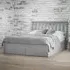 Orpington Double Bed with Storage - Grey, Wood