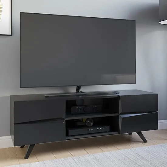 Orsha TV Stand with 4 Drawers - Black