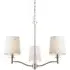 Ortona 3 Light Pendant Light - White, Bright Nickel