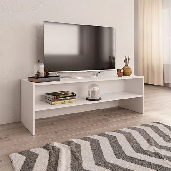 Orya TV Stand with Undershelf - White, Chipboard image