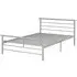 Osaka Small Double Bed Frame - Silver, Metal