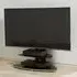 Osama Glass TV Stand with Bracket - Black