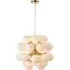 Oscar 28 Light Pendant Light - Brushed Brass, Opal Glass
