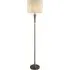 Oscar Floor Lamp with Linen Shade - Antique Brass