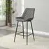 Oston Bar Chair - Grey, Faux Leather
