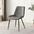 Oston Dining Chair - Grey, Faux Leather