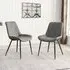 Oston Dining Chairs - Grey, Faux Leather