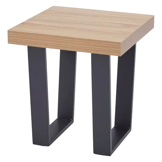 Otell Side Table with U-Shaped Base - Natural, MDF image