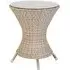 Ottery Wave 600mm Glass Top Bistro Table - Pearl