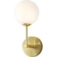 Otto Blown Glass Wall Light - Brushed Brass, Gloss