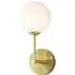 Otto Blown Glass Wall Light - Brushed Brass, Gloss
