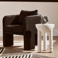 Ottumwa Accent Chair - Black, Boucle